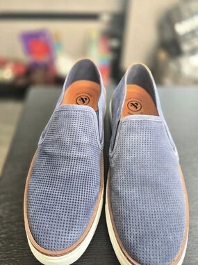 Thomas & Vine Men's Blue Slip-On Sneakers